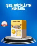 Çocuklar İçin Sarı Elektronik Şifreli Para Biriktirme Kumbarası-1