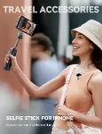 MagSafe Selfie Çubuğu 4'ü 1 Arada Seyahat Aletleri 360° Dönebilir Uzatılabilir Cep Telefonu Tutacağı-7