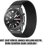 Xiaomi Watch S1 Pro için Kordon, (Medium Size, 155mm) Braided Solo Loop Band Siyah [Watch S1 Pro ile-1