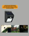 Sensörlü 20 LED Solar Duvar Lambası 3 Metre Algılama Mesafesi-4
