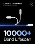 USB-A to USB-C 2 Metre Kablo 60W Güç/Hızlı Şarj / 480 Mbps Data Aktarım Hızı Type-C Ekstra Dayanıklı-3