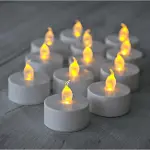 Pilli Led Tealight T-LİGHT MUM PİLLİ MUM LED IŞIK SICAK SARI RENK DEKORASYON SÜSLEME DÜĞÜN KINA ORGA-1