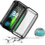 Samsung Galaxy Fit3 ile uyumlu Silikon Kasa Ekran Koruyucu 360 Tam Kapatan Çerceve PC Kasa Koruma Si-2
