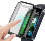 Samsung Galaxy Fit3 ile uyumlu Silikon Kasa Ekran Koruyucu 360 Tam Kapatan Çerceve PC Kasa Koruma Si-3