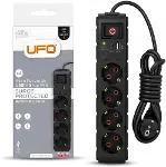 Yeni 4lü Akım Korumalı Grup Priz 1,5 Metre Bakır Kablolu, 5V 2,4A USB ve Type-C ile Şarj, Anahtarlı-1