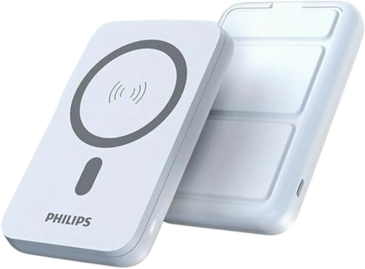 MagSafe İle Uyumlu Kablosuz Powerbank, 5000 mAh, Taşınabilir Şarj Cihazı, Stand Özellikli, USB-C ve