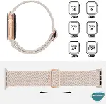 Apple Watch Series 9 45mm için Kordon Knitted Fabric Loop Kırmızı [Watch Series 9 45mm ile Uyumlu Ko-2