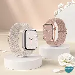 Apple Watch Series 9 45mm için Kordon Knitted Fabric Loop Kırmızı [Watch Series 9 45mm ile Uyumlu Ko-1