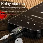 Type C to 3.5mm DAC Kulaklık Dönüştürücü iPhone 15 ve Type C Telefon ile Uyumlu Çevirici OTGAX (2)-2