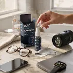 30ml Taşınabilir Temizleme Kiti Gözlük Telefon Tablet Akıllı Saat Küçük Ekran Temizliği 15 * 18 Bez-3