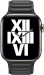 Apple Watch Series 9 41mm için Kordon Leather Link Band Siyah [Watch Series 9 41mm ile Uyumlu Kordon-3