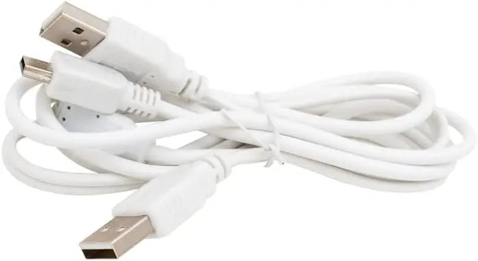 USB 2.0 Dual Erkek - Mini USB 5 Pin Kablo 1.5 Metre