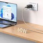 Ca-6831 Çok Işlevli Çapraz Boyun Askili Kablosu 1.2 M 60 W Type-C To Type-C Haki-3