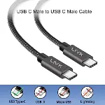 Solid 100W 5A Type C to Type C iPhone 15 Pro Max Plus Hızlı Şarj ve Data Kablosu Halat Örgülü Space-8