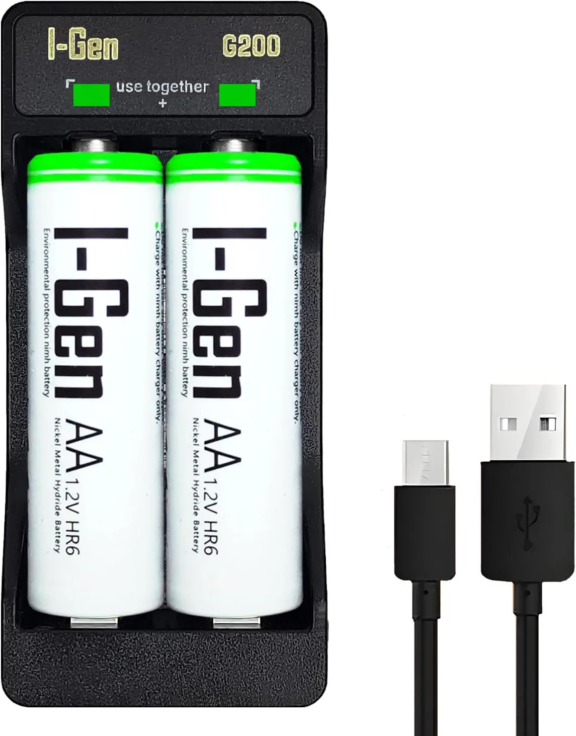 Batteries G227 2’li AA/AAA/9V Pil Şarj Aleti + 2 Adet AA 2700 mAh 1.2 V Ni-MH Şarjlı Kalem Pil Seti