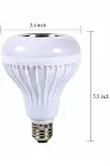 Kumandalı RGB Led Işık Bluetooth Hoparlör Ses Lambası Renkli Ampul-5