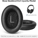 BOSE ile Uyumlu QuietComfort 45 (QC45) & Quiet Comfort SE (QC SE) için Suni Deri Kulaklık Pedi Hafız-2
