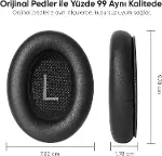 BOSE ile Uyumlu QuietComfort 45 (QC45) & Quiet Comfort SE (QC SE) için Suni Deri Kulaklık Pedi Hafız-3