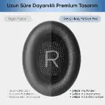 BOSE ile Uyumlu QuietComfort 45 (QC45) & Quiet Comfort SE (QC SE) için Suni Deri Kulaklık Pedi Hafız-6