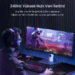 HDMI 2.1 8K 60Hz 4K 120Hz 48 Gbps HDR eARC HDCP 2.2 Örgülü Ses ve Görüntü Kablosu 1 Metre-6