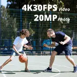 Brave 4 Pro Aksiyon Kamerası 4K Su Geçirmez Su Altı Kamerası 40 m - Ultra HD 20MP 170° Geniş Açılı W-4