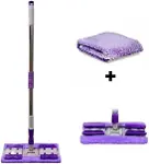 Sihirli Yer Mopu Fayans Duvar Yüzey Temizlik Mikrofiber Mandallı Mop, Teleskopik Saplı İstediğin Bez-3