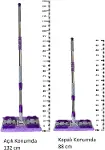 Sihirli Yer Mopu Fayans Duvar Yüzey Temizlik Mikrofiber Mandallı Mop, Teleskopik Saplı İstediğin Bez-4