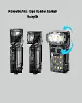 Kamp ve Outdoor İçin LED Far 10 Saat Pil Sensörlü Manyetik-3