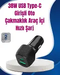 Power Delivery Destekli 38W Araç Tipi Hızlı Şarj Cihazı-1