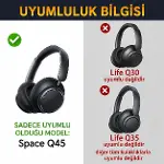 Anker Soundcore Space için Q45 ile Uyumlu Soğutucu Jel Kulaklık Yastığı, Hafızalı Köpük Yedek Ped, S-4