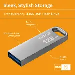 TransMemory U366 128GB USB Bellek – USB 3.2 Gen 1, Metal-3