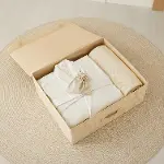 Bej Balıksırtı Kapaklı Kutu 48 x 40 x 19 cm-5
