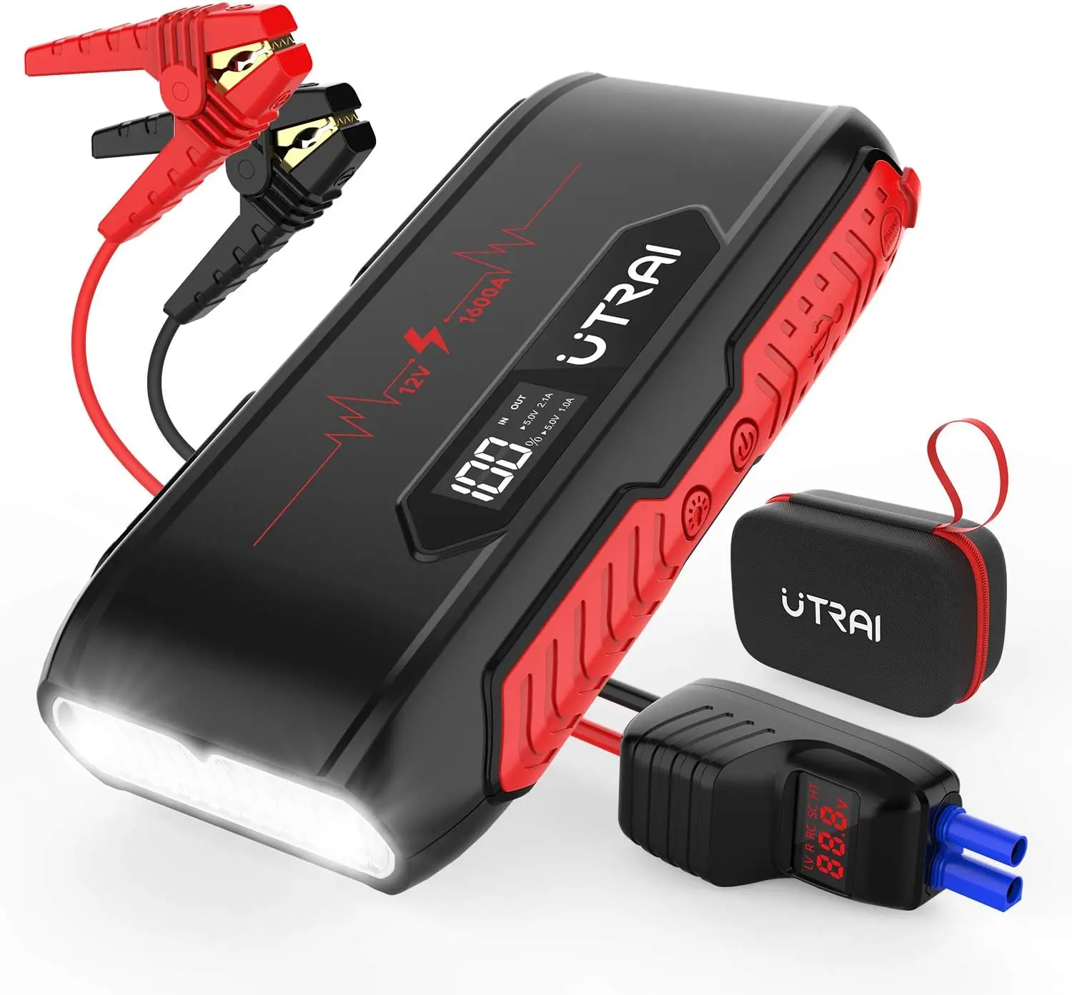 Jstar 3 20000mAh 1600A Jump Starter LCD Ekranlı Taşınabilir Akü Takviye Cihazı ( Çanta + Powerbank +