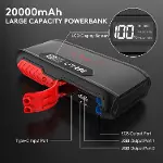 Jstar 3 20000mAh 1600A Jump Starter LCD Ekranlı Taşınabilir Akü Takviye Cihazı ( Çanta + Powerbank +-4