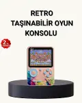 500 Klasik Oyunlu Retro Oyun Konsolu Taşınabilir ve TV Bağlantılı-1
