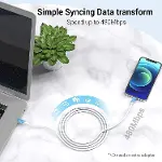 Usb ios Kablo 30 Cm Şarj ve Data Kablosu 18W 3.1 Amper Hızlı Şarj Kablosu carplay Qc3.0 (type c andr-4