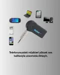 Araç İçi Bluetooth AUX Adaptörü ve Telefon Görüşme Cihazı-3
