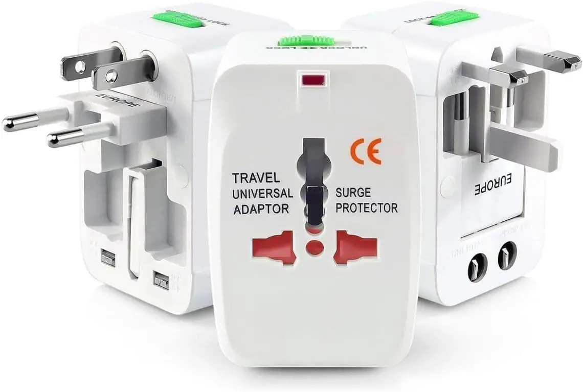 Evrensel Priz Çevirici Seyahat Tipi Universal Adaptör – İngiliz, Amerikan ve Avustralya Fiş Uyumlu,