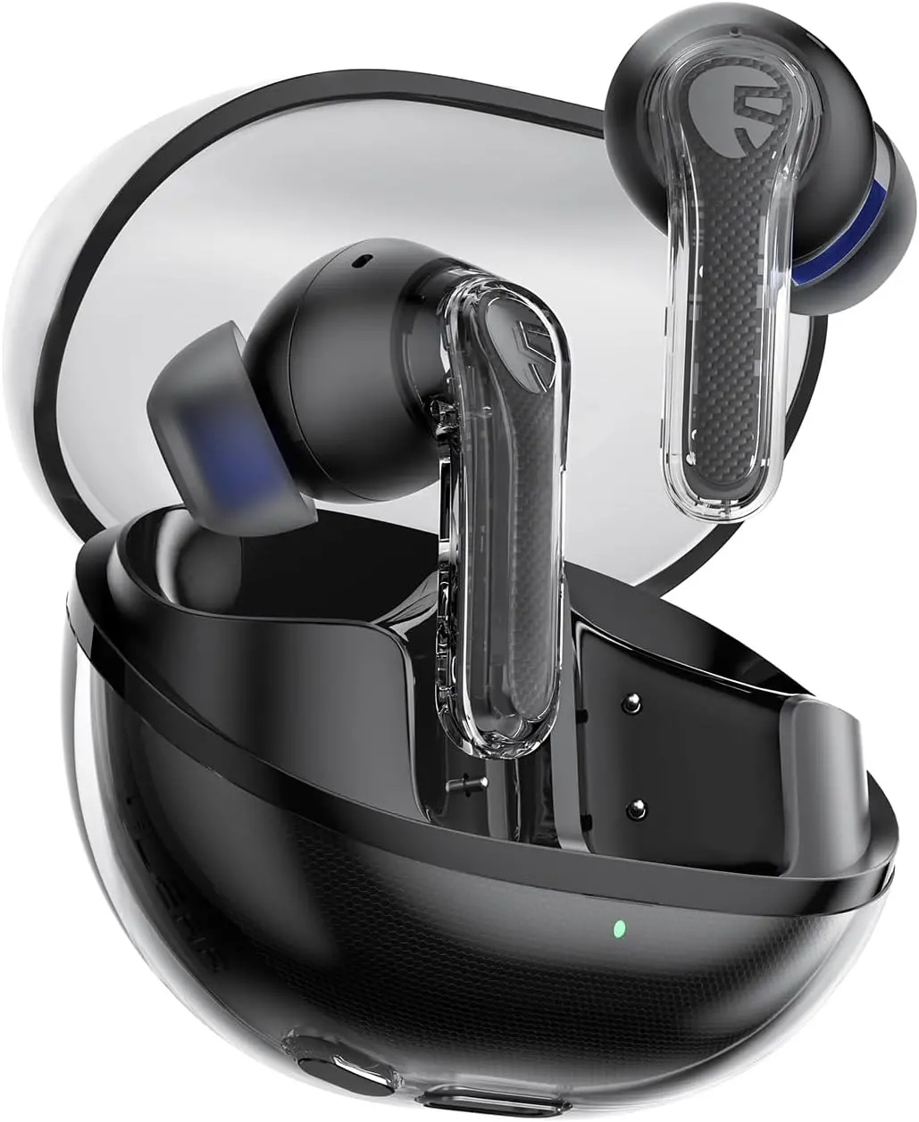 Clear Siyah Bluetooth Kulaklık, Kablosuz Kulak içi Kulaklık, Bluetooth 5.3, 40 Saat Oynatma Süresi,