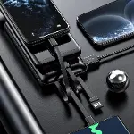 20000mAh Dahili Çoklu Kablolu Powerbank, Dijital Göstergeli Taşınabilir Şarj Cihazı, Yüksek Şarj Kap-3
