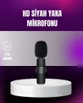 iPhone Uyumlu Çift Mikrofonlu Kablosuz Yaka Seti Profesyonel Ses-1