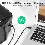 USB den USB-B ye Yazıcı Tarayıcı Kablosu, 1 Metre-4