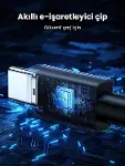 USB-C to USB-C 240W PD Hızlı Şarj Kablosu, Uzay Grisi, 1m, 45067-4