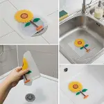 Ayçiçeği Tasarımlı Gider Koku Önleyici – Silikon Lavabo Gider Matı-2