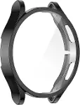 Samsung Galaxy Watch 6 Classic 43mm için Kılıf 360 Full Round Soft Silicone Siyah [Galaxy Watch 6 Cl-1