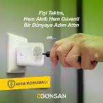 Wi-Fi Kontrollü Akım Korumalı Akıllı Priz 16A Tuya & Smart Life Destekli-3