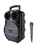 Kablosuz Karaoke Hoparlör Mikrofonlu RGB Işıklı Bluetooth Speaker USB TF Kart Destekli-3
