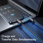 Ca-6490 USB-A - Yatay Led Ekranli Aydinlatma Kablosu Siyah-4