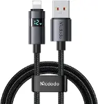 Ca-6490 USB-A - Yatay Led Ekranli Aydinlatma Kablosu Siyah-1