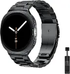 Samsung Galaxy Watch 9 / Watch 8 (40mm/44mm) ve Watch 8 Classic (46mm) Uyumlu Üç Bakla Paslanmaz Çel-1